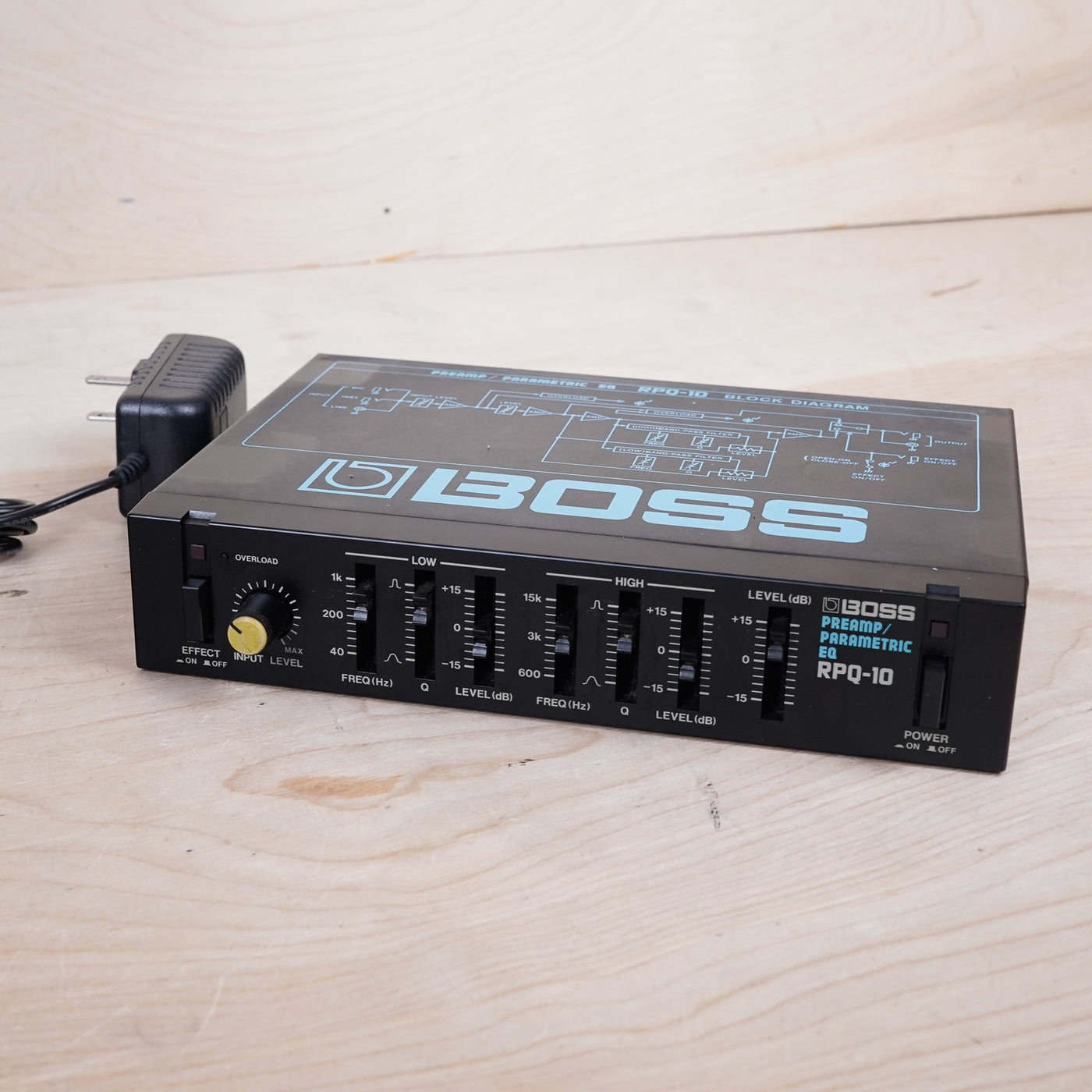 Boss RPQ-10 Micro Rack Series Preamp / Parametric EQ Black Made in Japan MIJ w/ Power Supply