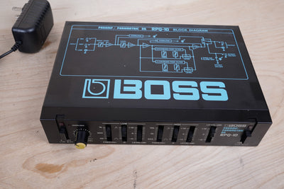 Boss RPQ-10 Micro Rack Series Preamp / Parametric EQ Black Made in Japan MIJ w/ Power Supply