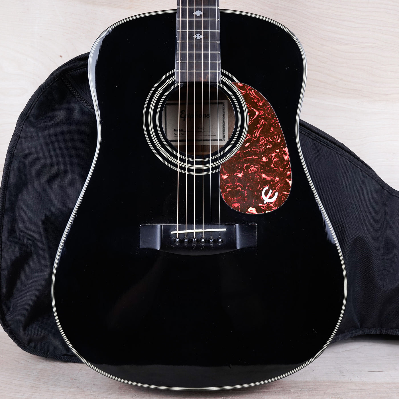 Epiphone PR-350B 1999 Ebony Acoustic Guitar w/ Bag