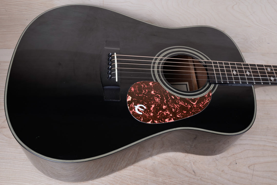 Epiphone PR-350B 1999 Ebony Acoustic Guitar w/ Bag – A Flash Flood