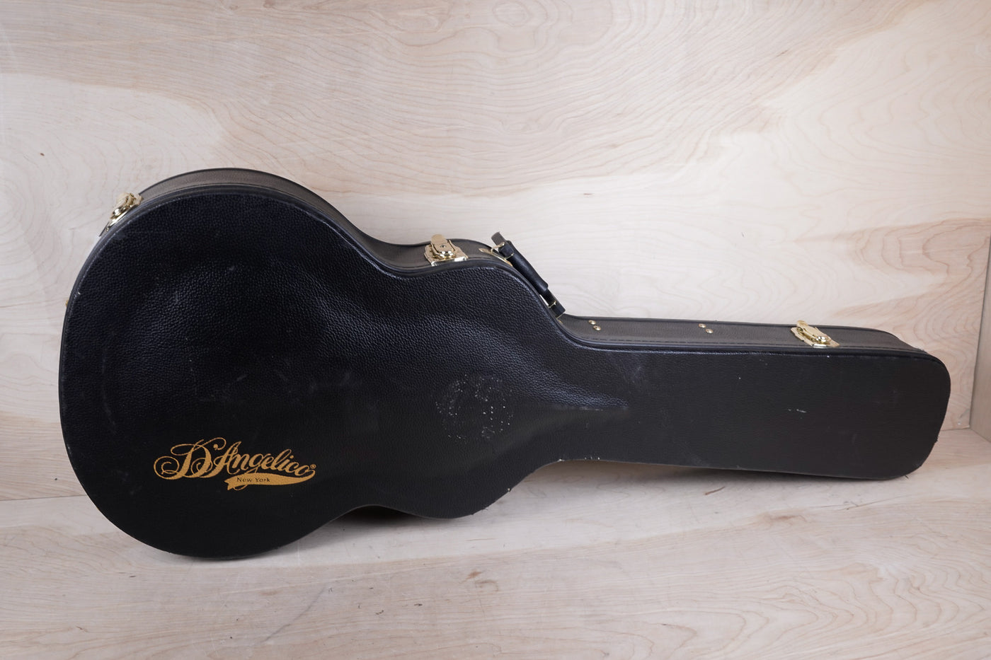 D'Angelico Excel EX-DC Semi-Hollow Body Electric Guitar 2015 Solid Black Satin Finish w/ OHSC