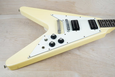 Greco FV600 MIJ 1978 White Vintage Japan '67 Reissue Flying V Style w/ Hard Case