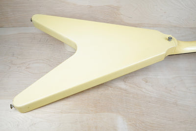 Greco FV600 MIJ 1978 White Vintage Japan '67 Reissue Flying V Style w/ Hard Case