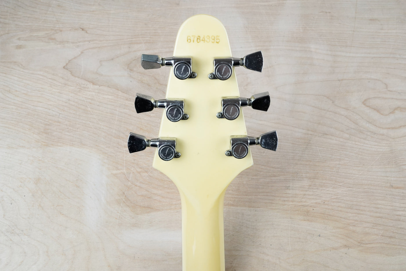 Greco FV600 MIJ 1978 White Vintage Japan '67 Reissue Flying V Style w/ Hard Case