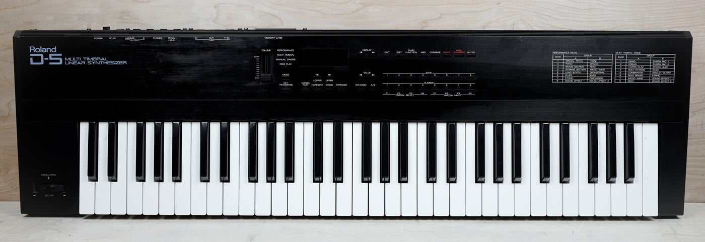 Roland D-5 61-Key Multi-Timbral Linear Synthesizer 1990