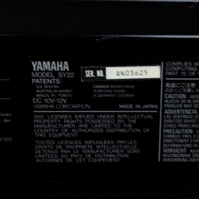 Yamaha SY22 Dynamic Vector Synthesizer