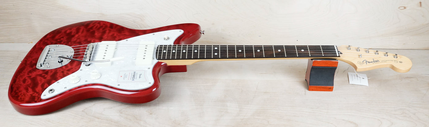 Fender Hybrid II Jazzmaster MIJ 2024 Red Quilt Beryl Top QMT Japan w/ Bag