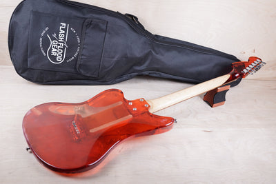 Barclay 5004 Acrylic Guitar 1990's Red Made in Japan MIJ w/ Bag
