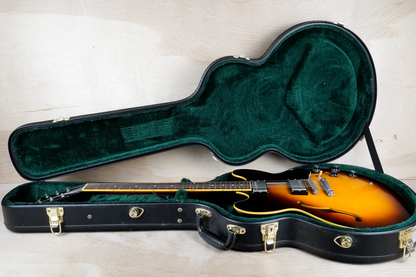ESP Edwards E-SA-118LT Semi-Hollowbody MIJ 2006 Tobacco Sunburst Lacquer Touch Finish Seymour Duncan Pickups Japan w/ OHSC