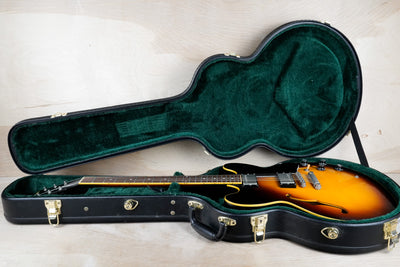 ESP Edwards E-SA-118LT Semi-Hollowbody MIJ 2006 Tobacco Sunburst Lacquer Touch Finish Seymour Duncan Pickups Japan w/ OHSC
