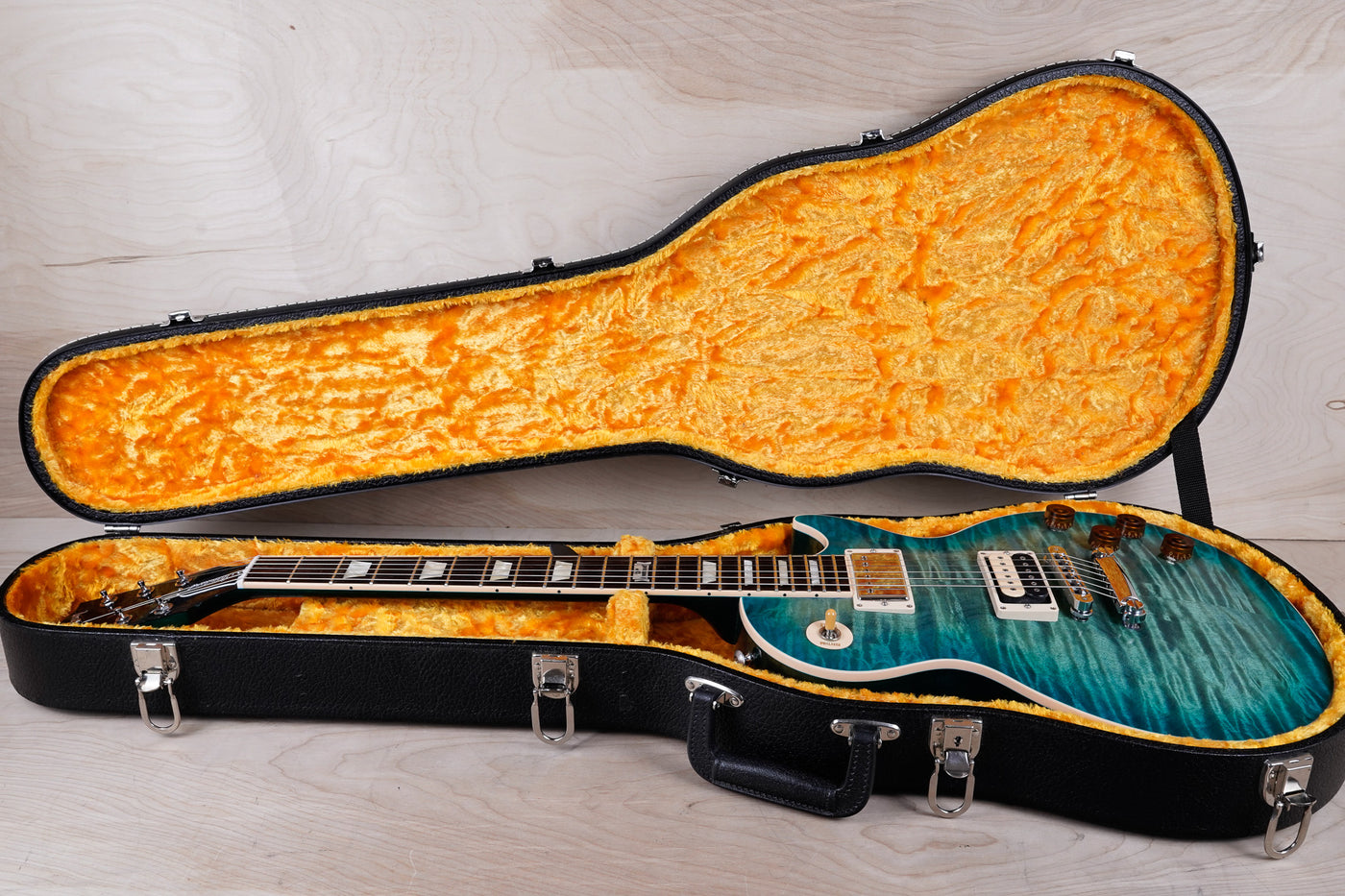 Gibson Les Paul Standard Employee Hand-Selected and Bookmatched AAA Premium Plus 2014 Ocean Water Perimeter w/ Lifton Hard Case
