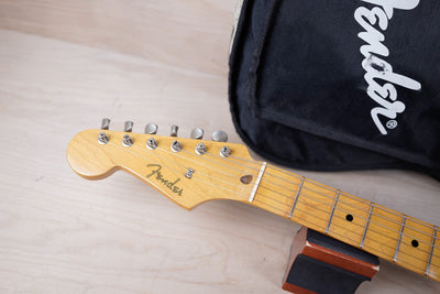Fender ST-57LH-SC Stratocaster Reissue MIJ 1989 Aged Sonic Blue Scalloped Left Handed Lefty Japan w/ Bag