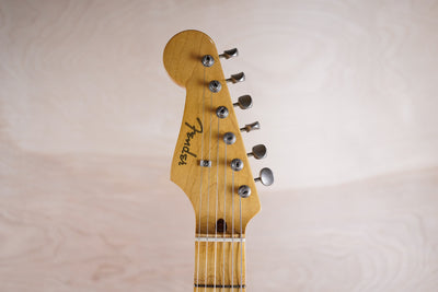 Fender ST-57LH-SC Stratocaster Reissue MIJ 1989 Aged Sonic Blue Scalloped Left Handed Lefty Japan w/ Bag