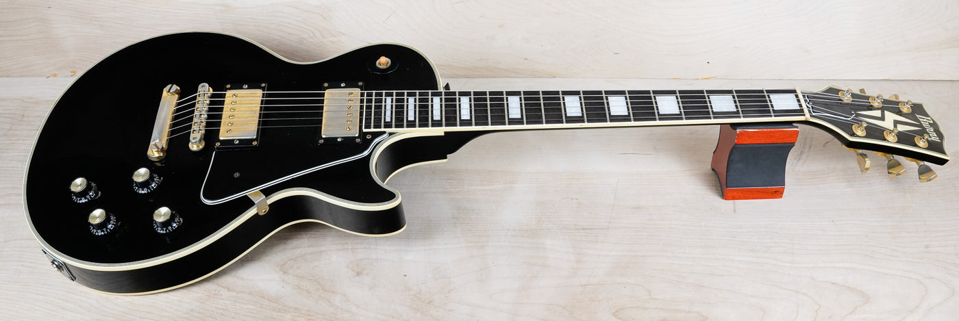 Burny RCL-65 Custom MIJ 1990 Black Beauty Made in Japan VH-1 PAF Pickups 1960 Reissue w/ Hard Case