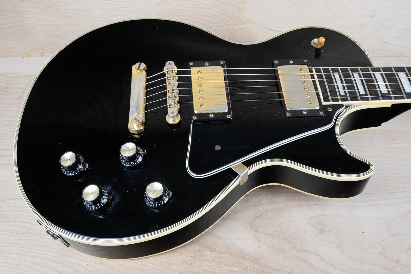 Burny RCL-65 Custom MIJ 1990 Black Beauty Made in Japan VH-1 PAF Pickups 1960 Reissue w/ Hard Case
