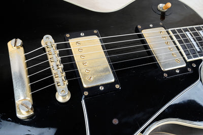 Burny RCL-65 Custom MIJ 1990 Black Beauty Made in Japan VH-1 PAF Pickups 1960 Reissue w/ Hard Case