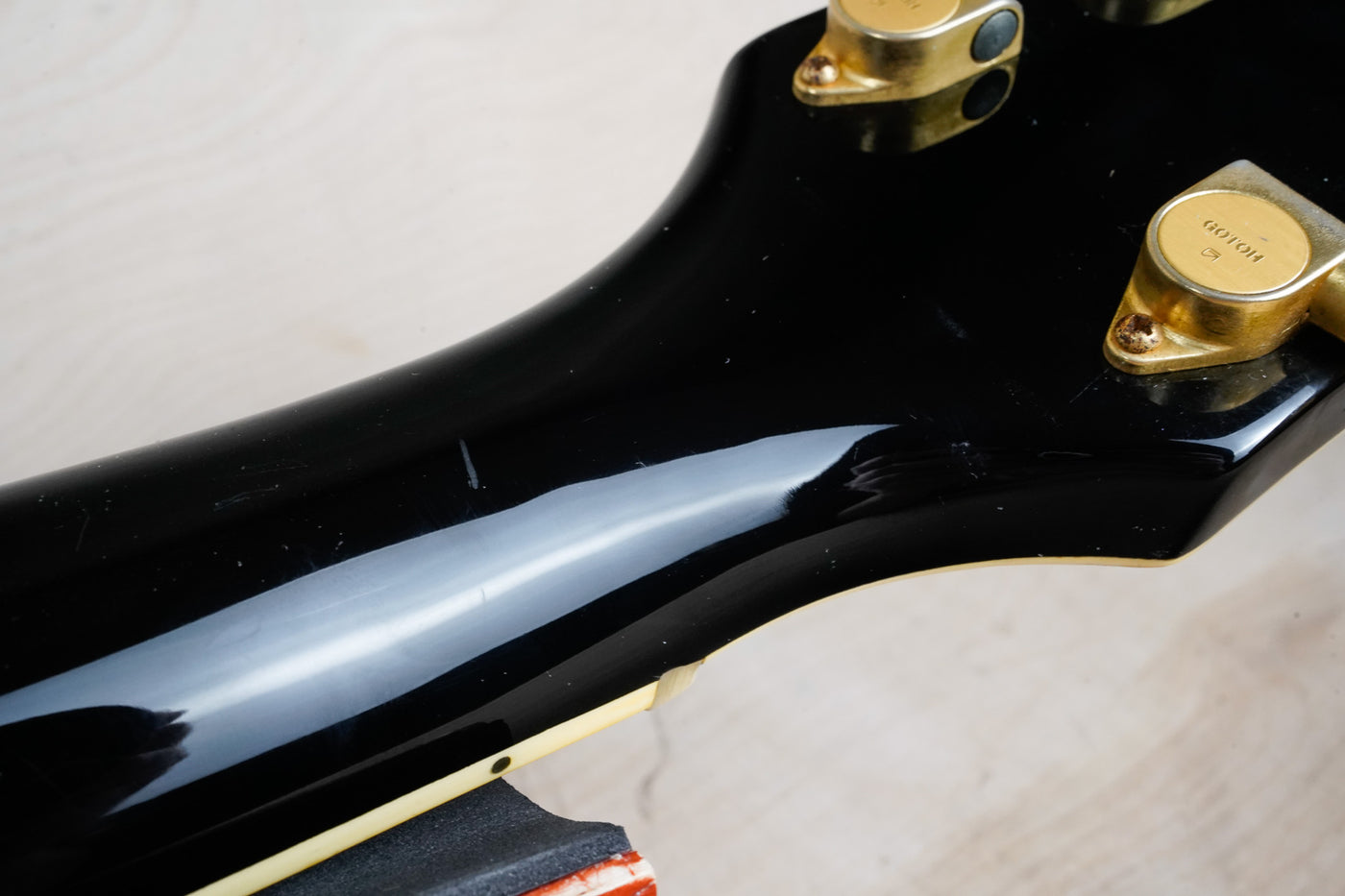 Burny RCL-65 Custom MIJ 1990 Black Beauty Made in Japan VH-1 PAF Pickups 1960 Reissue w/ Hard Case