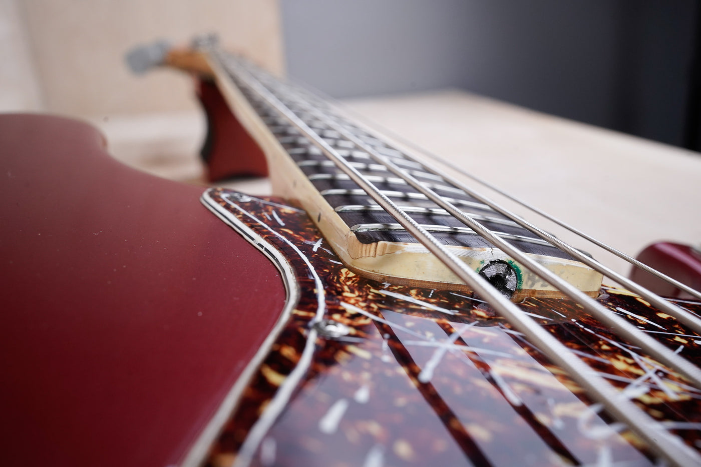Fender Jazz Bass 1970 Cherry Red Refinish Vintage USA w/ Hard Case