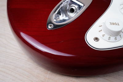 Fender Highway One Stratocaster 2002 Crimson Red Transparent w/ Hard Case