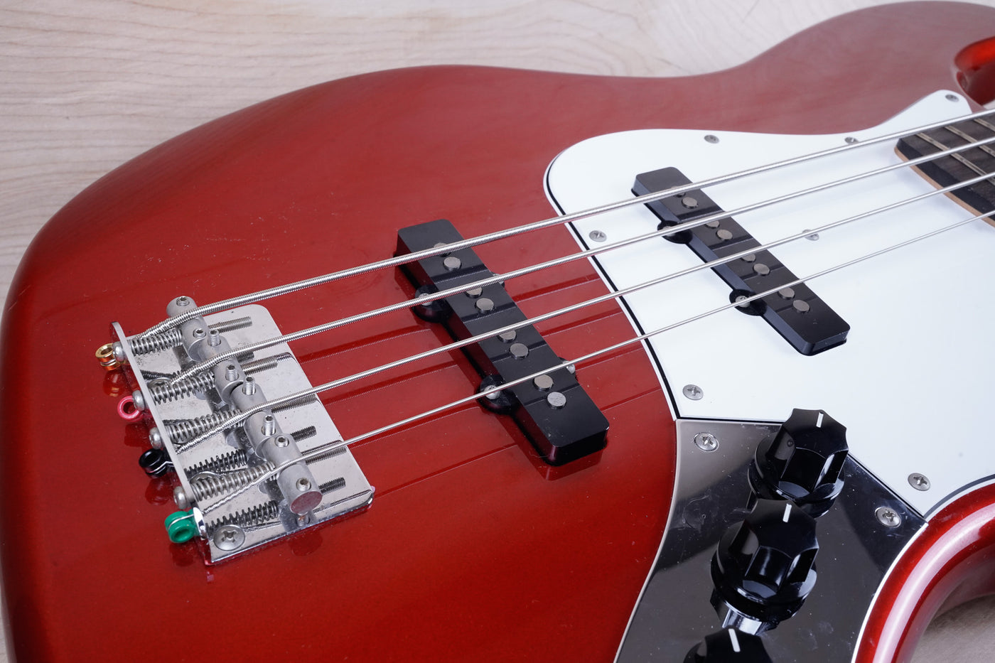 FGN J-Standard Bass 2011 Candy Apple Red Fujigen Made in Japan MIJ w/ Bag