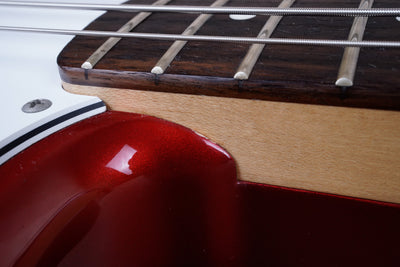 FGN J-Standard Bass 2011 Candy Apple Red Fujigen Made in Japan MIJ w/ Bag