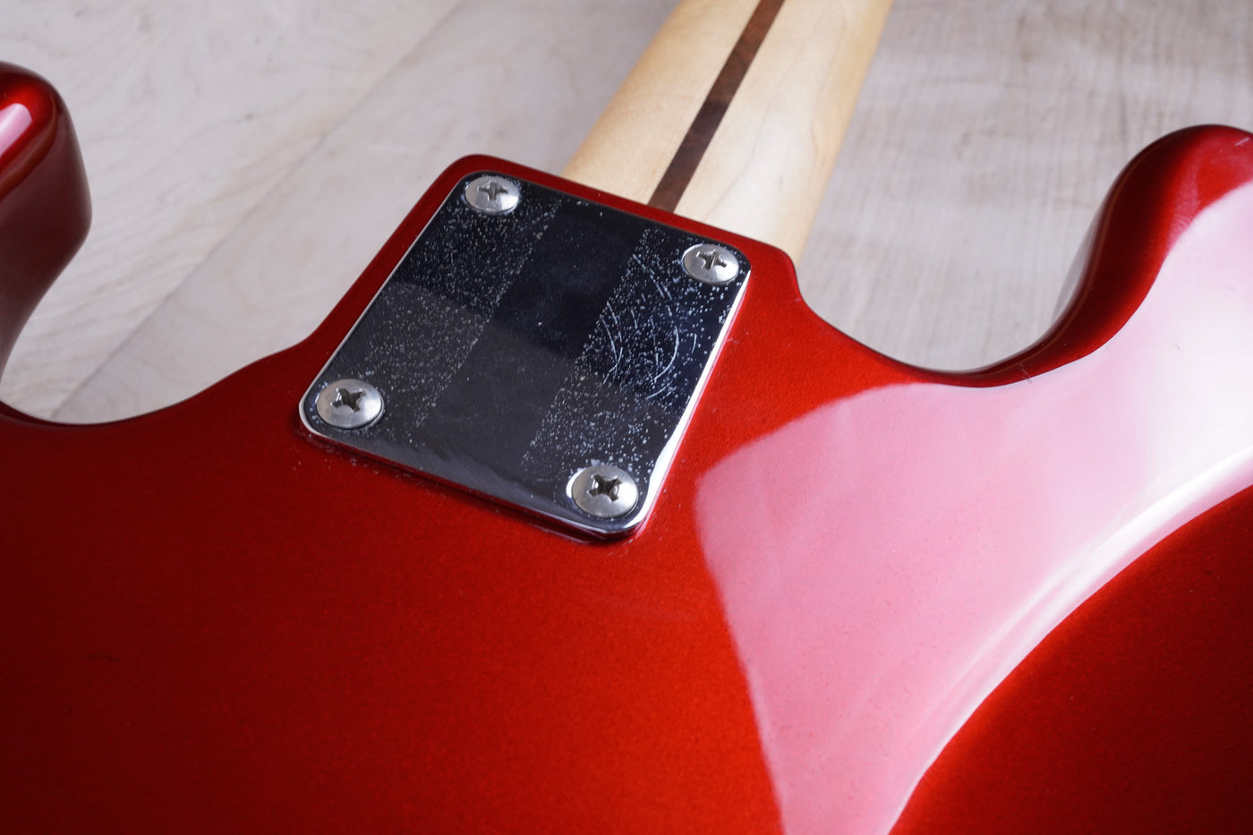 FGN J-Standard Bass 2011 Candy Apple Red Fujigen Made in Japan MIJ w/ Bag
