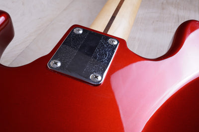 FGN J-Standard Bass 2011 Candy Apple Red Fujigen Made in Japan MIJ w/ Bag