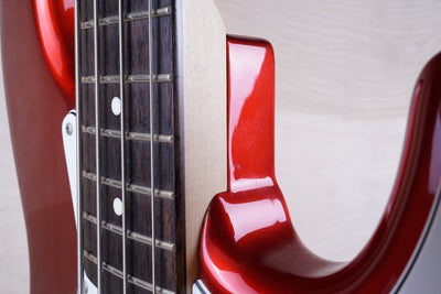 FGN J-Standard Bass 2011 Candy Apple Red Fujigen Made in Japan MIJ w/ Bag