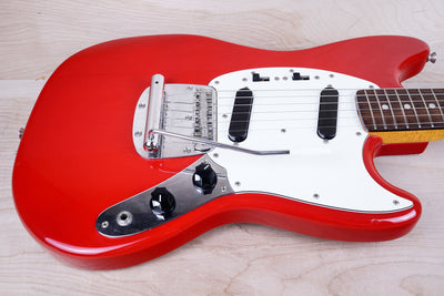 Fender MG-69 Mustang Reissue MIJ 2010 Red Matching Headstock Japan w/ Bag