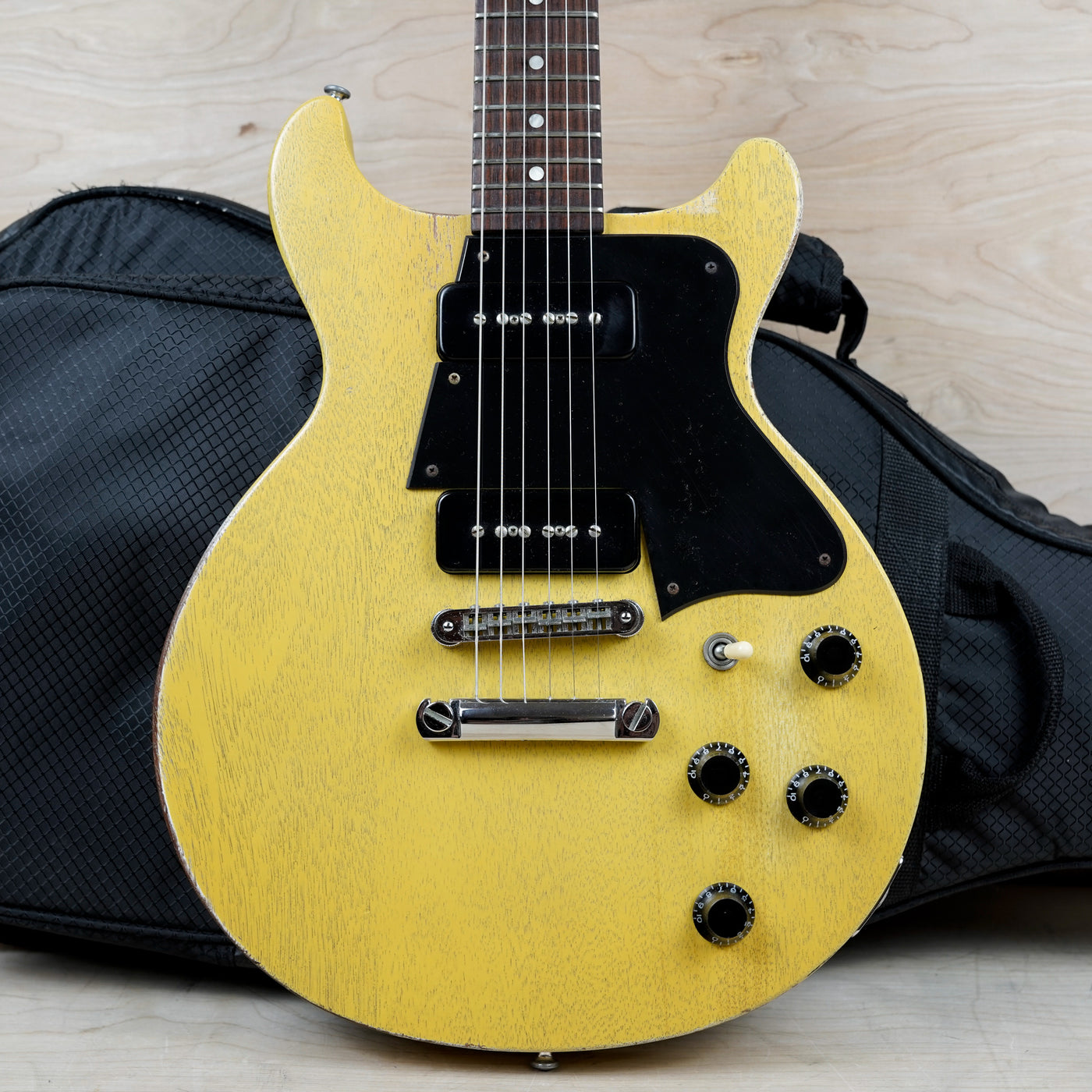 Gibson Les Paul Double Cut Junior Special 2006 Worn TV Yellow Faded DC  w/ Bag