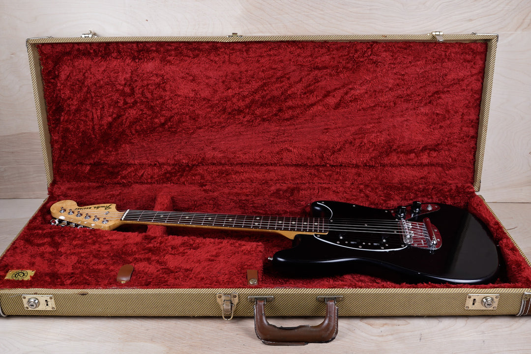 Fender Mustang 1968 Black Refinish Mastery Bridge Locking Tuners w