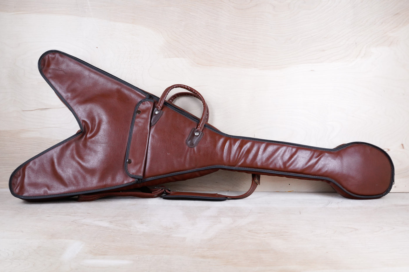 Greco Flying V Non Catalog MIJ 1982 Red Flame CMT Style Made in Japan w/ Bag