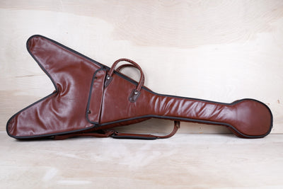 Greco Flying V Non Catalog MIJ 1982 Red Flame CMT Style Made in Japan w/ Bag