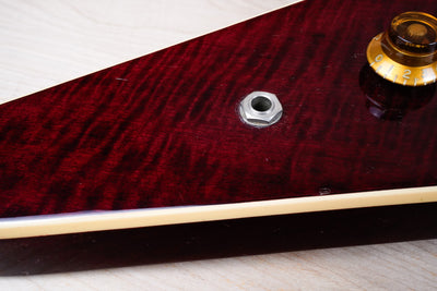 Greco Flying V Non Catalog MIJ 1982 Red Flame CMT Style Made in Japan w/ Bag