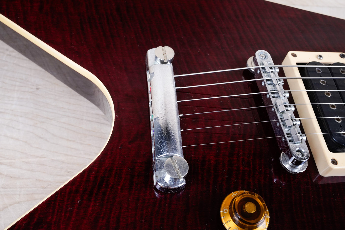 Greco Flying V Non Catalog MIJ 1982 Red Flame CMT Style Made in Japan w/ Bag