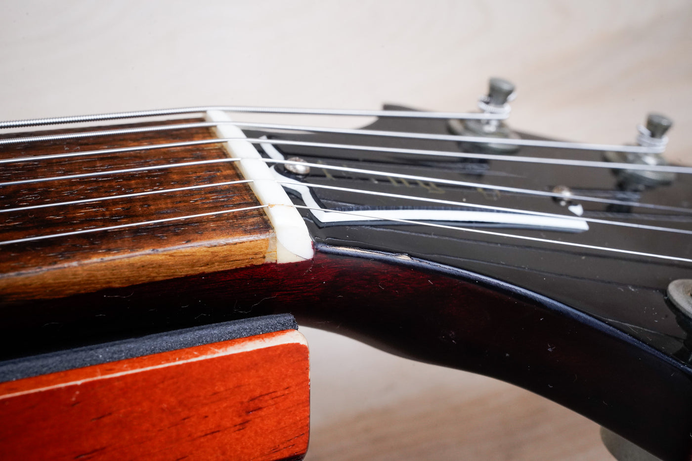 Greco Flying V Non Catalog MIJ 1982 Red Flame CMT Style Made in Japan w/ Bag