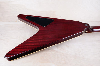 Greco Flying V Non Catalog MIJ 1982 Red Flame CMT Style Made in Japan w/ Bag