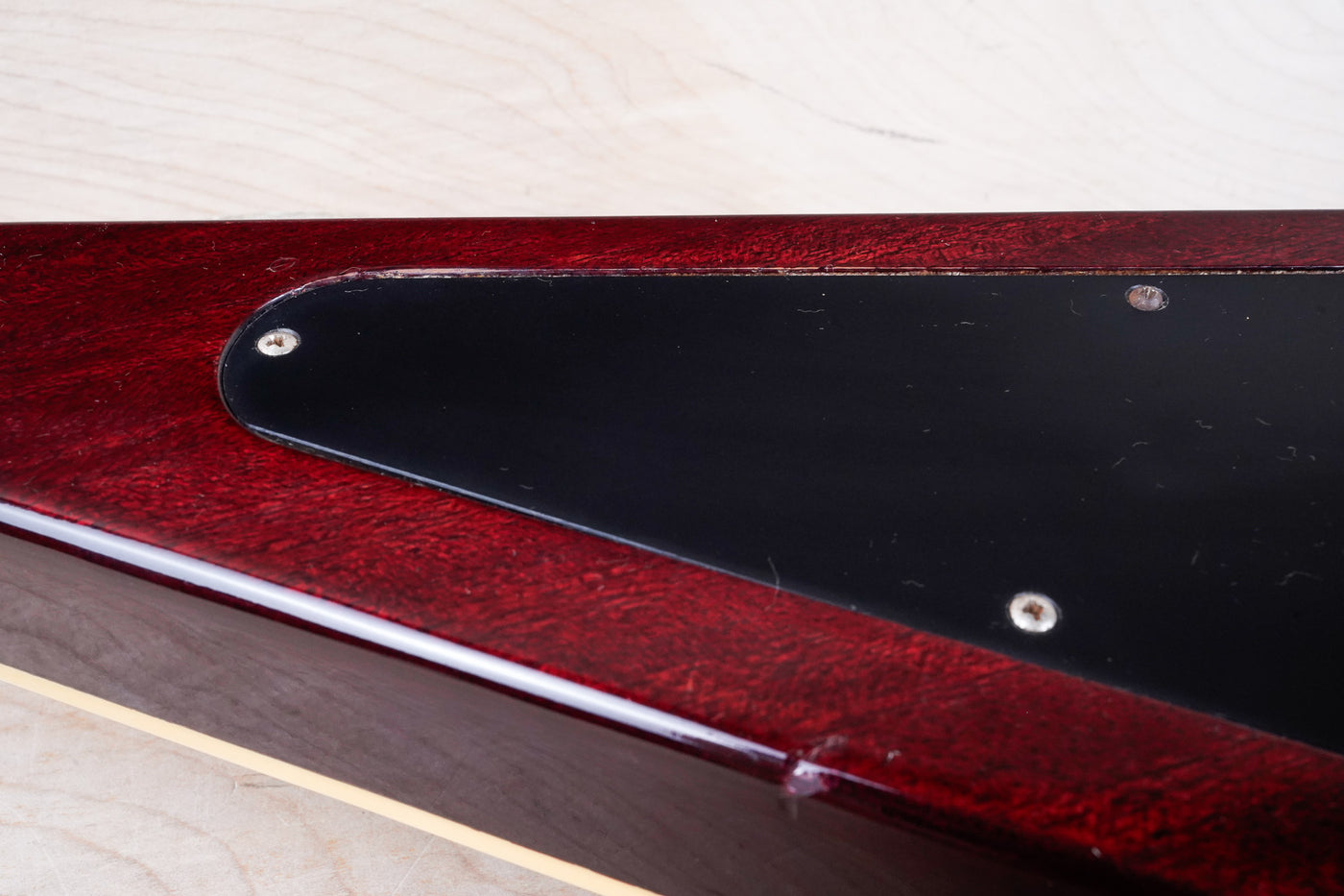 Greco Flying V Non Catalog MIJ 1982 Red Flame CMT Style Made in Japan w/ Bag