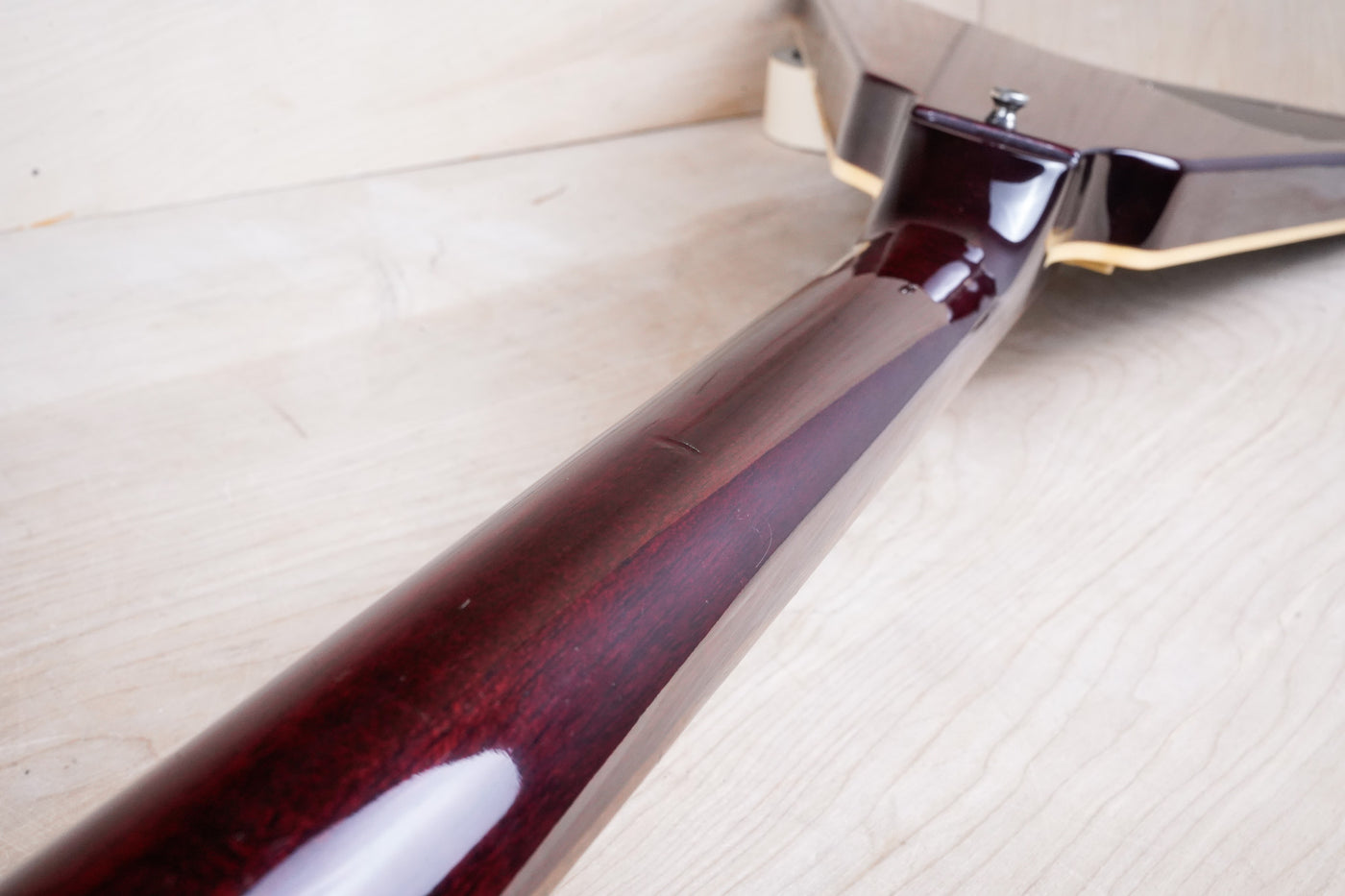 Greco Flying V Non Catalog MIJ 1982 Red Flame CMT Style Made in Japan w/ Bag