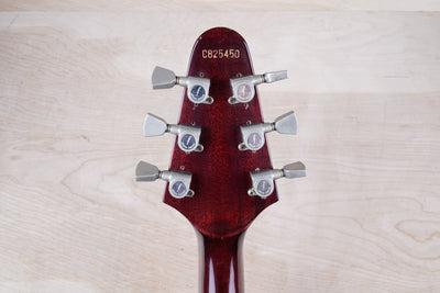 Greco Flying V Non Catalog MIJ 1982 Red Flame CMT Style Made in Japan w/ Bag