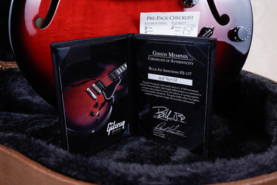 Gibson Billie Joe Armstrong Signature ES-137 2014 Black Cherry Burst w/ OHSC, COA