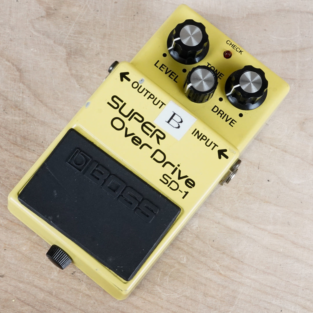 Boss SD-1 Super OverDrive (Black Label) 1983 Yellow Made in Japan