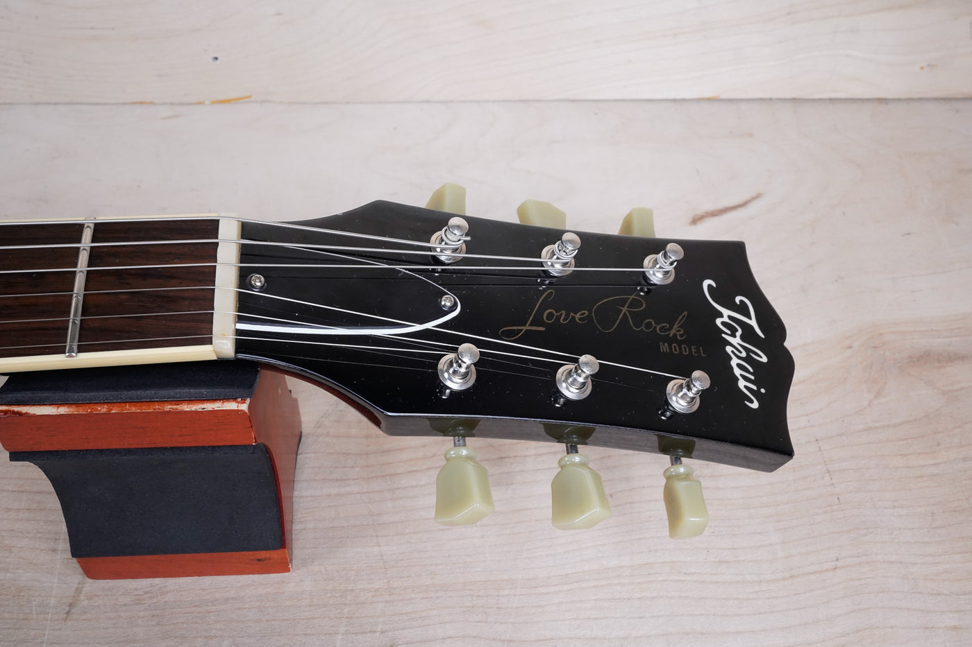 Tokai Love Rock LS142Q 2019 See-Through Black Quilt Top Standard Made in Japan MIJ w/ Bag