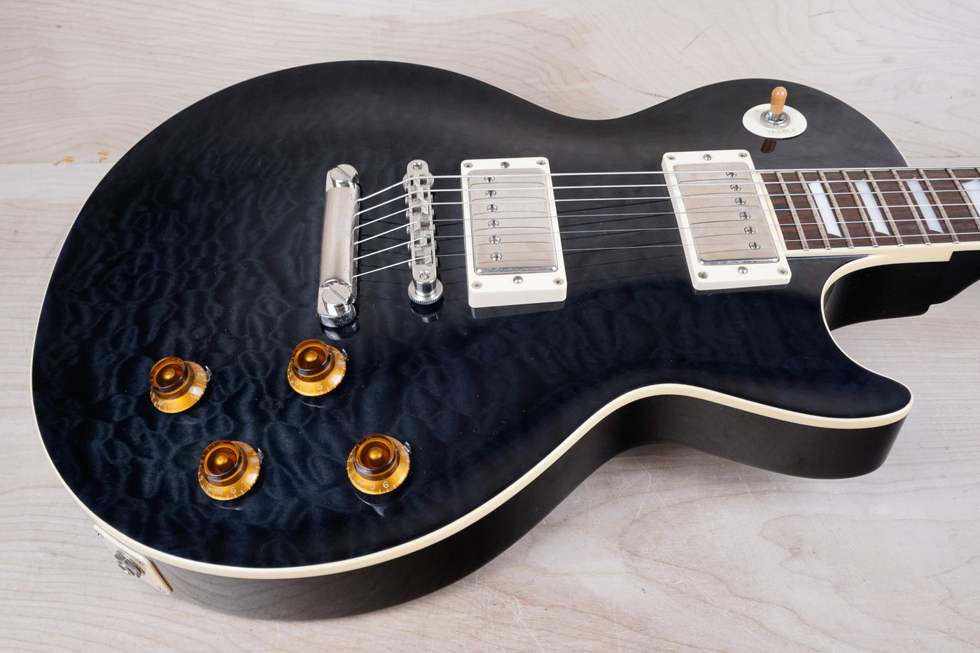 Tokai Love Rock LS142Q 2019 See-Through Black Quilt Top Standard Made in Japan MIJ w/ Bag