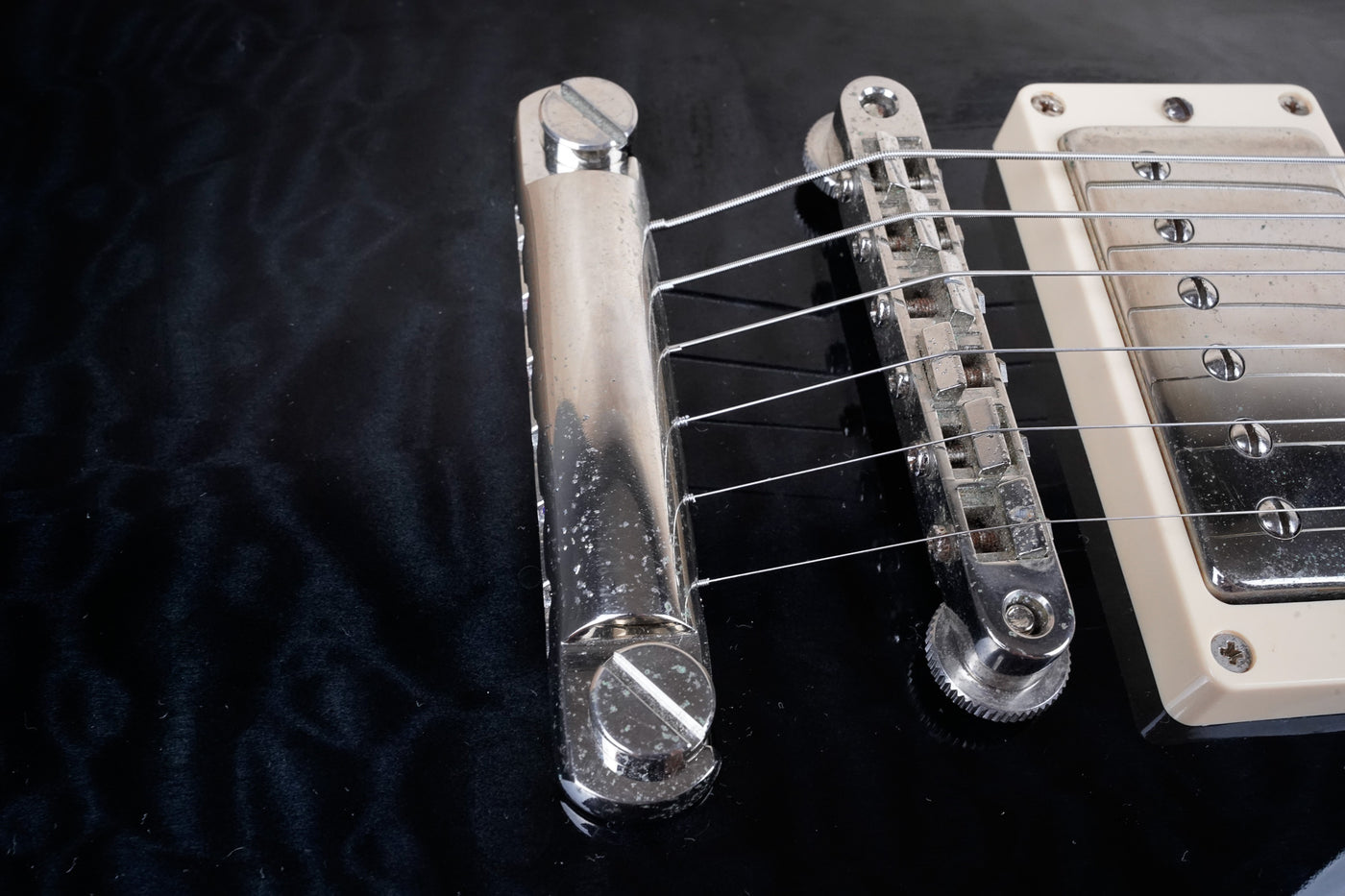 Tokai Love Rock LS142Q 2019 See-Through Black Quilt Top Standard Made in Japan MIJ w/ Bag