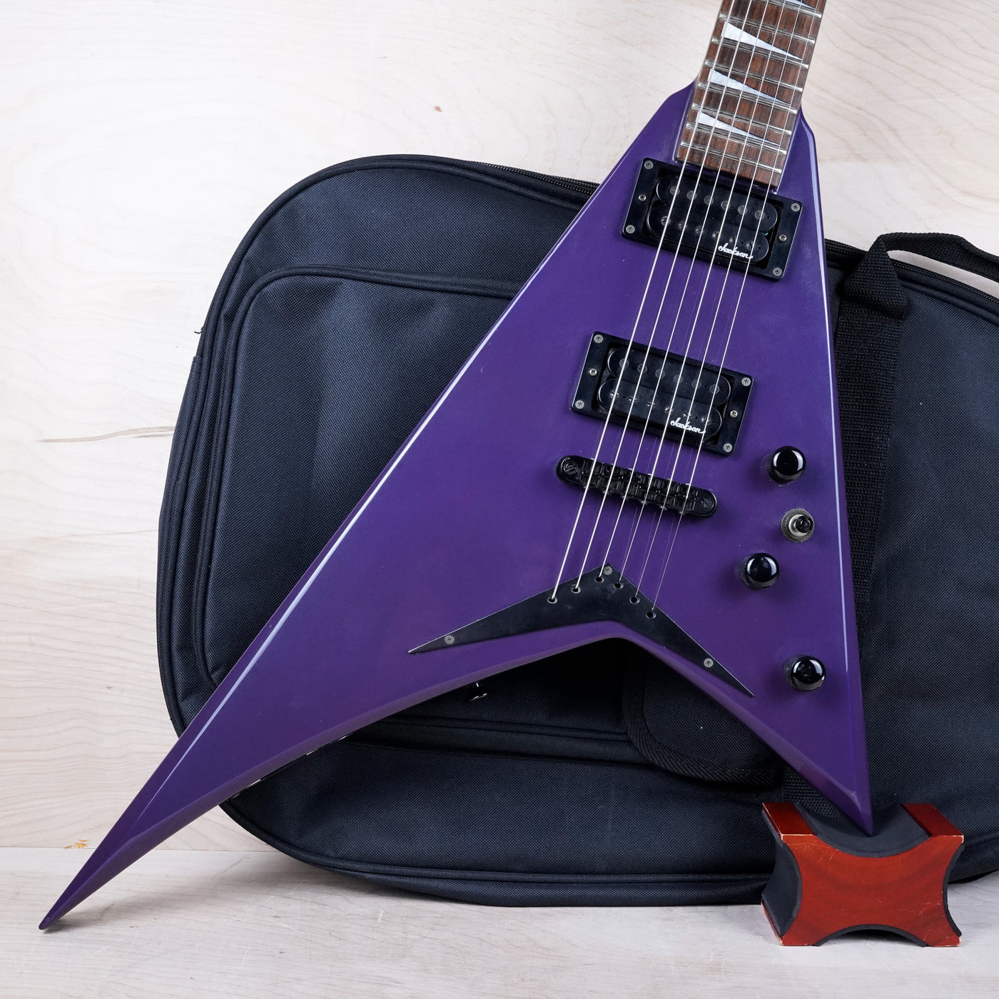 Jackson Randy Rhoads V RR Standard MIJ Neck Thru 1993 Blue Purple Japan w/ Bag