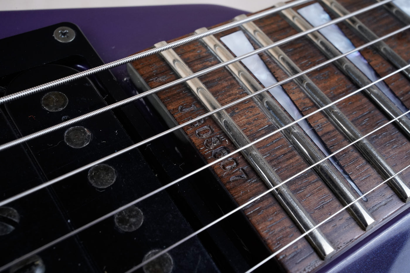 Jackson Randy Rhoads V RR Standard MIJ Neck Thru 1993 Blue Purple Japan w/ Bag