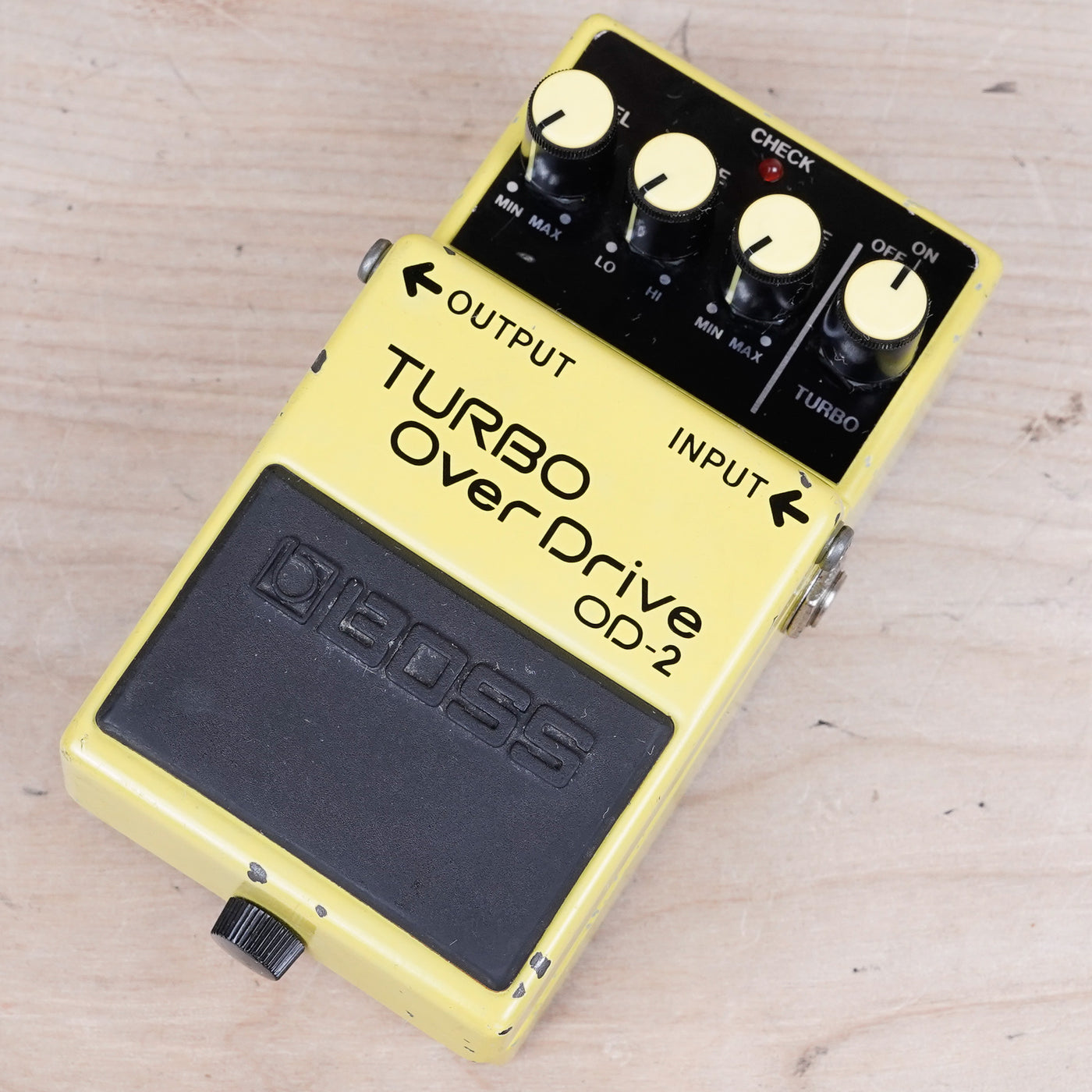 Boss OD-2 Turbo OverDrive (Black Label) 1993 Yellow