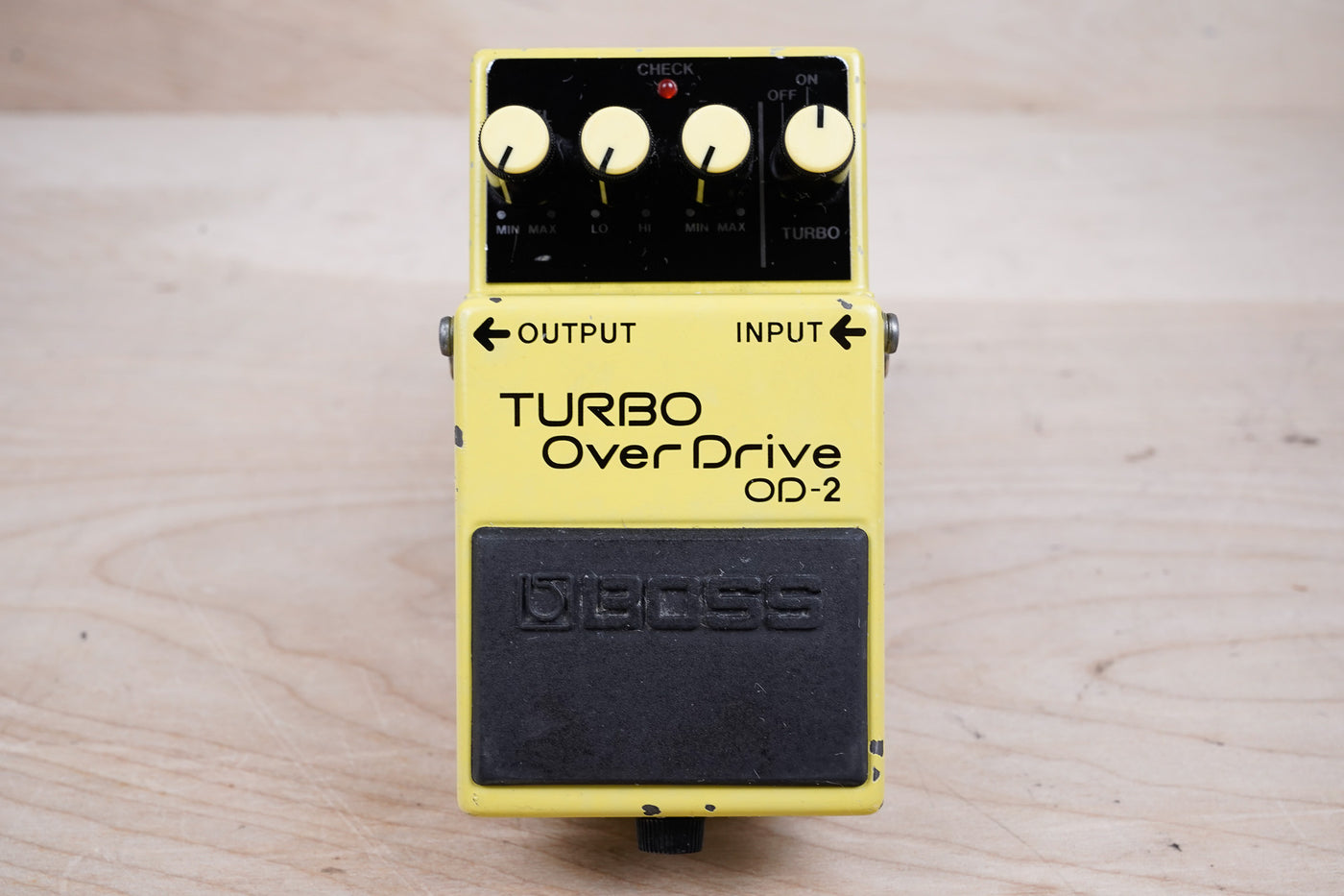 Boss OD-2 Turbo OverDrive (Black Label) 1993 Yellow