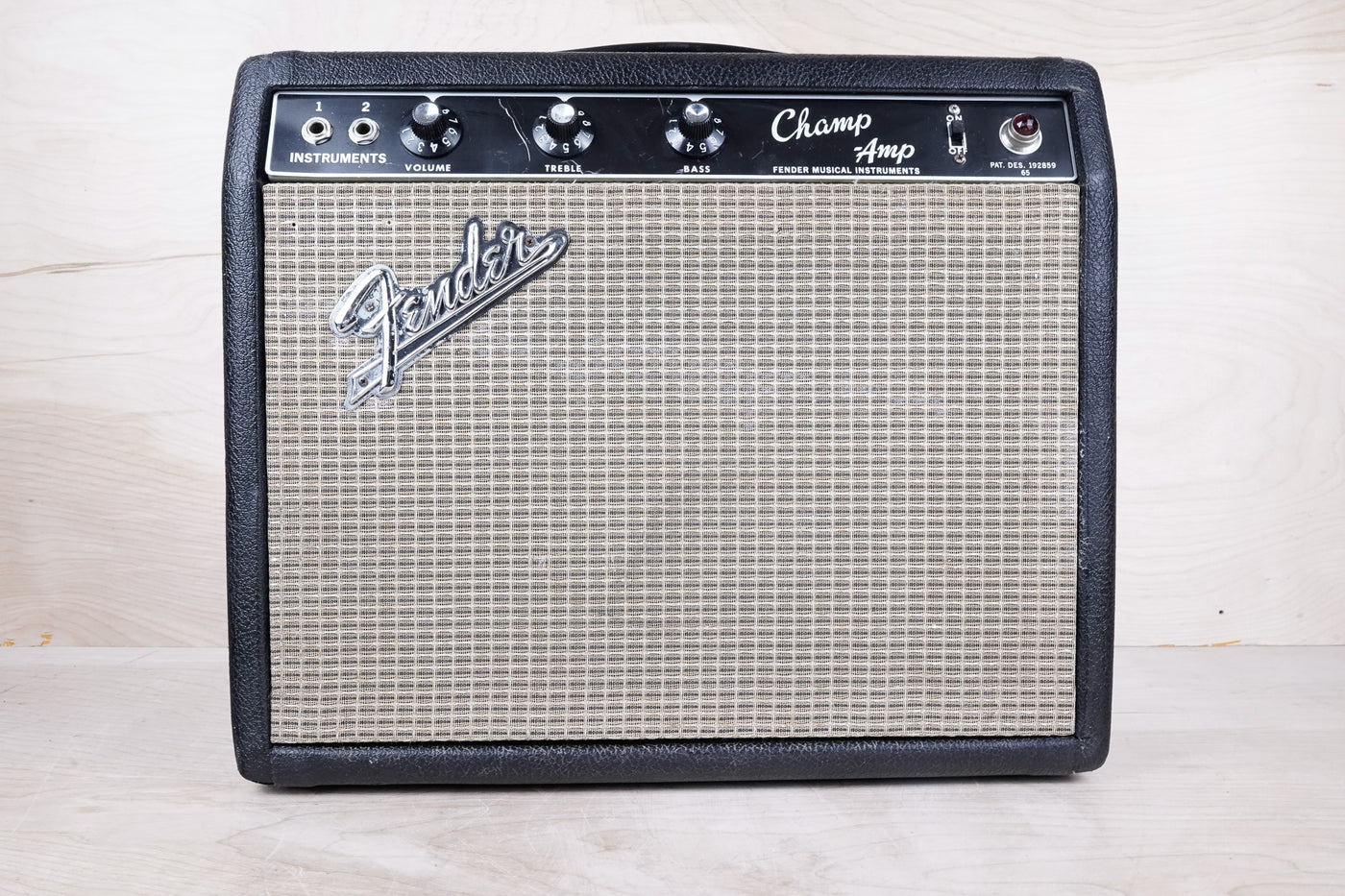 Fender Black Panel Champ 6-Watt 1x8" Guitar Combo 1966 - 3 Prong Cable